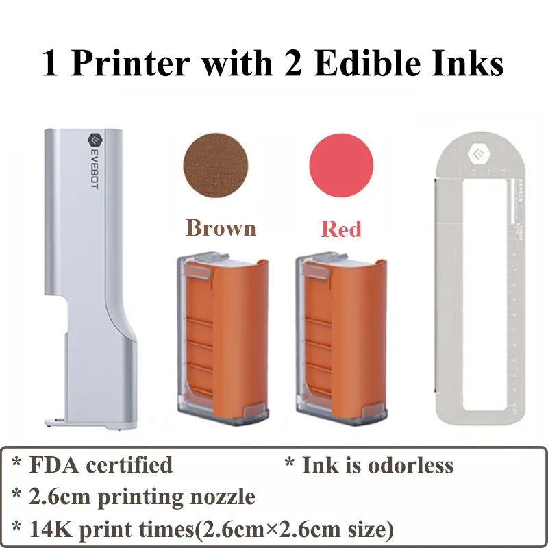 Evebot Printpen Handheld Portable Mini Coffee PrintPen Latte Art Macaron Cookie DIY Design Printer Bluetooth 4.2