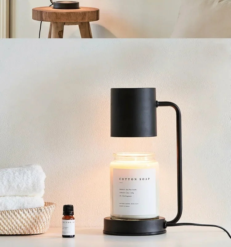Candle Warmer Lamp with Timer Dimmable Light Scented Wax Melter Simple Table Lamp for Bedroom Home Office Decor