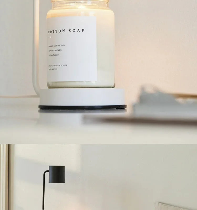 Candle Warmer Lamp with Timer Dimmable Light Scented Wax Melter Simple Table Lamp for Bedroom Home Office Decor