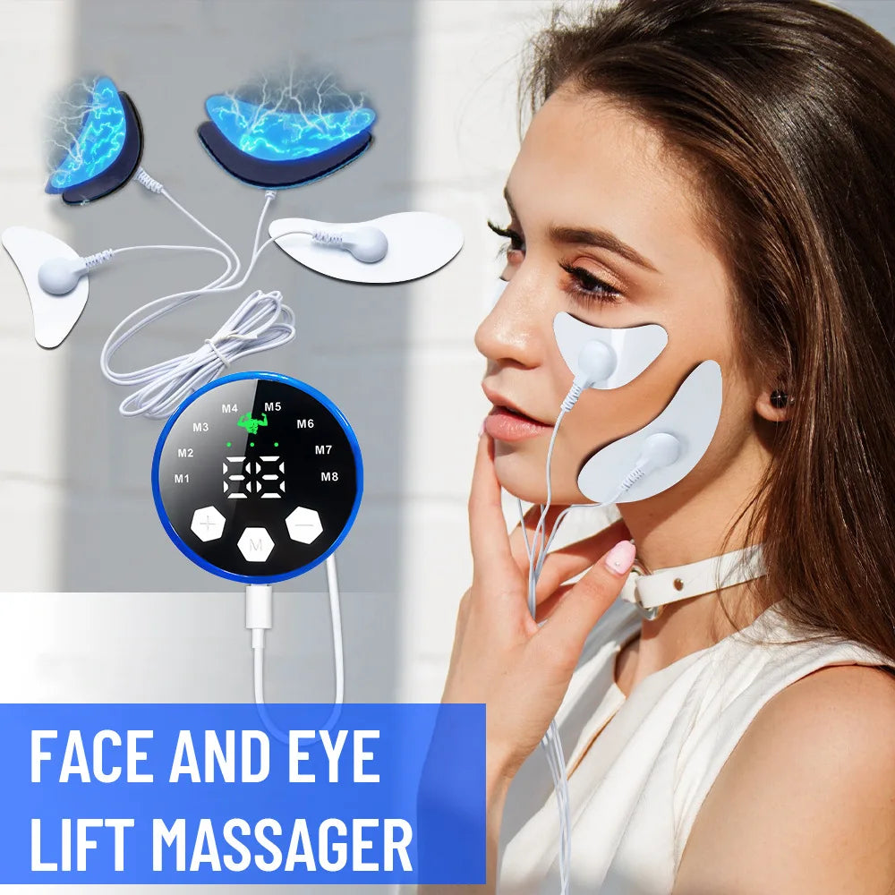 EMS Facial Lifting Massager Current Muscle Stimulator Eye Face Anti Wrinkle, Beauty Machine Skin Tightening Face Skin Care