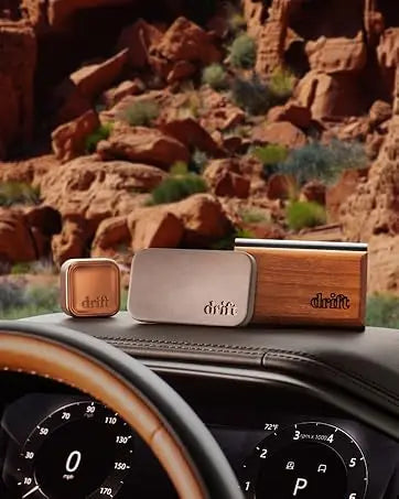 Drift Car Air Freshener - Wood Air Freshener - Car Odor Eliminator - Amber Scent Starter Kit