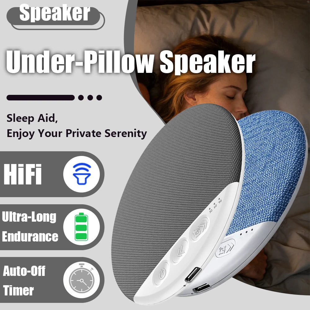 Mini Sleep Speaker Bluetooth Wireless Loudspeaker Under Pillow BT5.3 MP3 Music Headphones For Side Sleepers