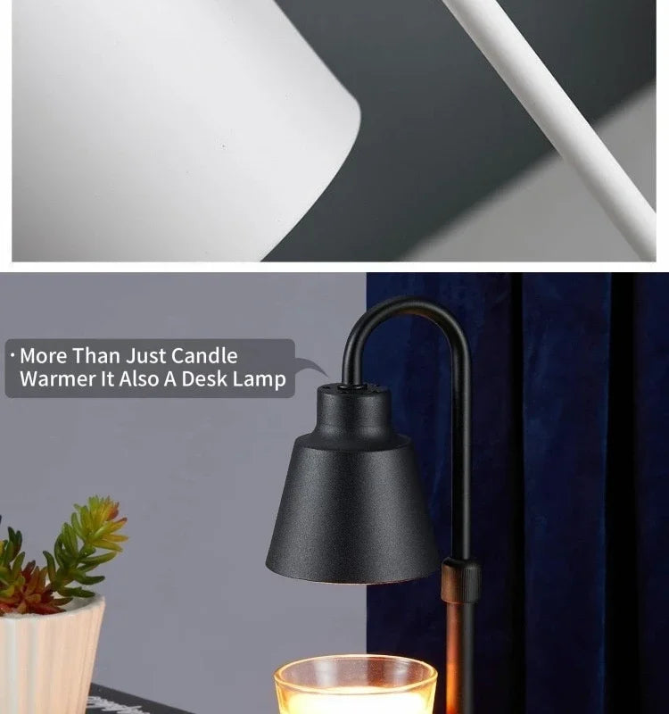 Candle Warmer Lamp with Timer Dimmable Light Scented Wax Melter Simple Table Lamp for Bedroom Home Office Decor