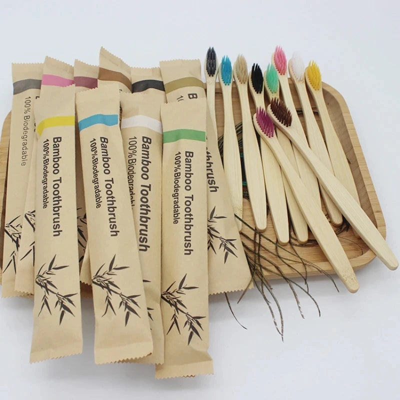 Eco-Friendly Bamboo Toothbrush Set