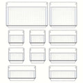 10-Piece Clear Drawer Organizer Set