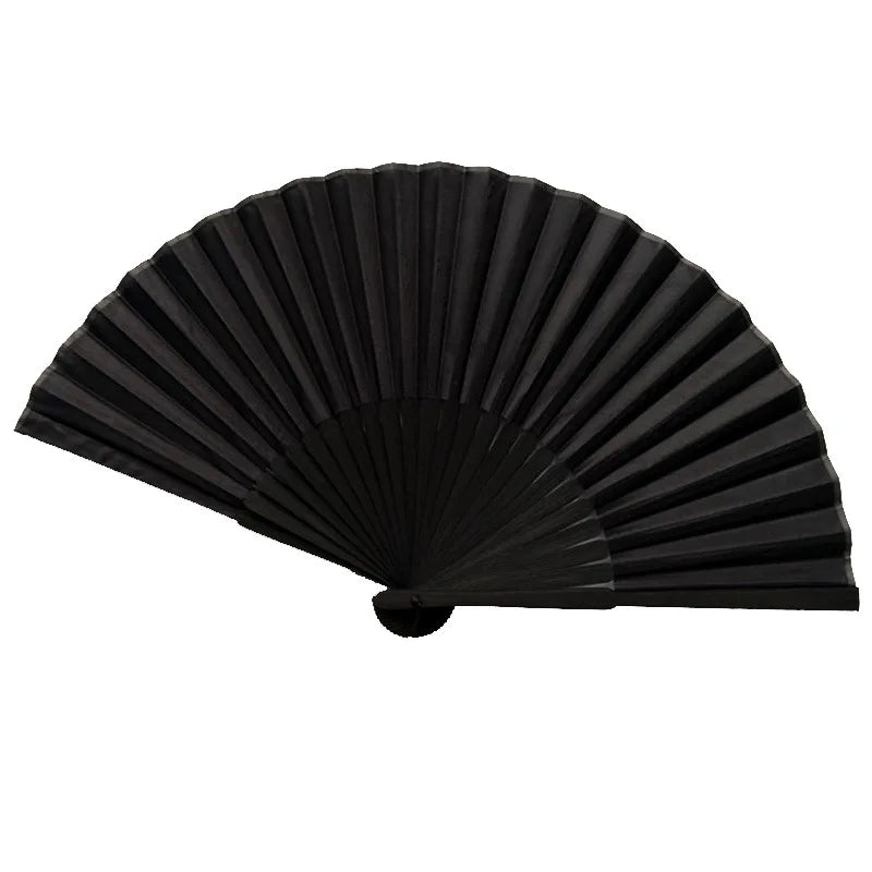 Vintage Black Folding Hand Fan