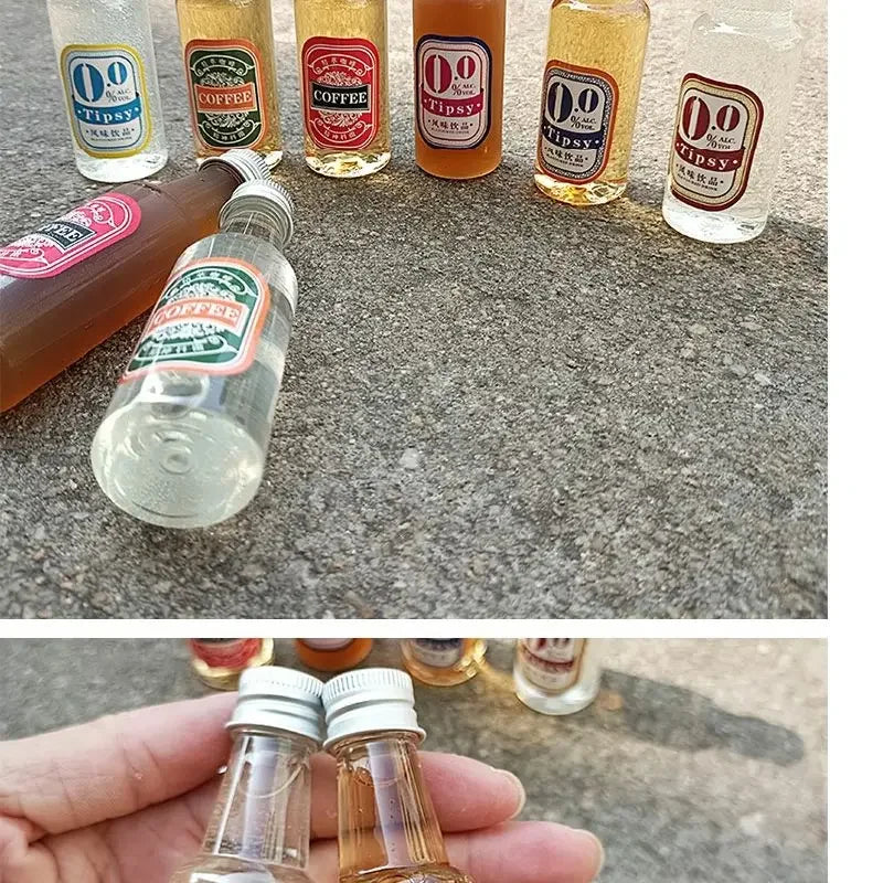 20pcs 98 Caliber Disposable Coffee Cup Double Hole Lid Small Wine Bottle Transparent Milk Tea Cup Takeaway  Juice Cups with Lids