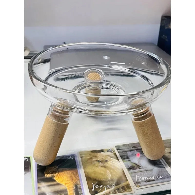 1pcs Cat Bowl Dog Bowl Elevated Pet Feeder with Neck Protection Plastic Water Basin for Cats Dogs Non-Slip Pet Food Dish