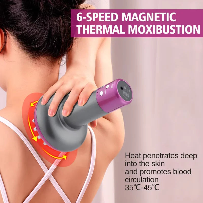 Electric Lymphatic Drainage Massage Machine Meridian Body Brush Microcurrent Anti-Cellulite Guasha Physiotherapy Device