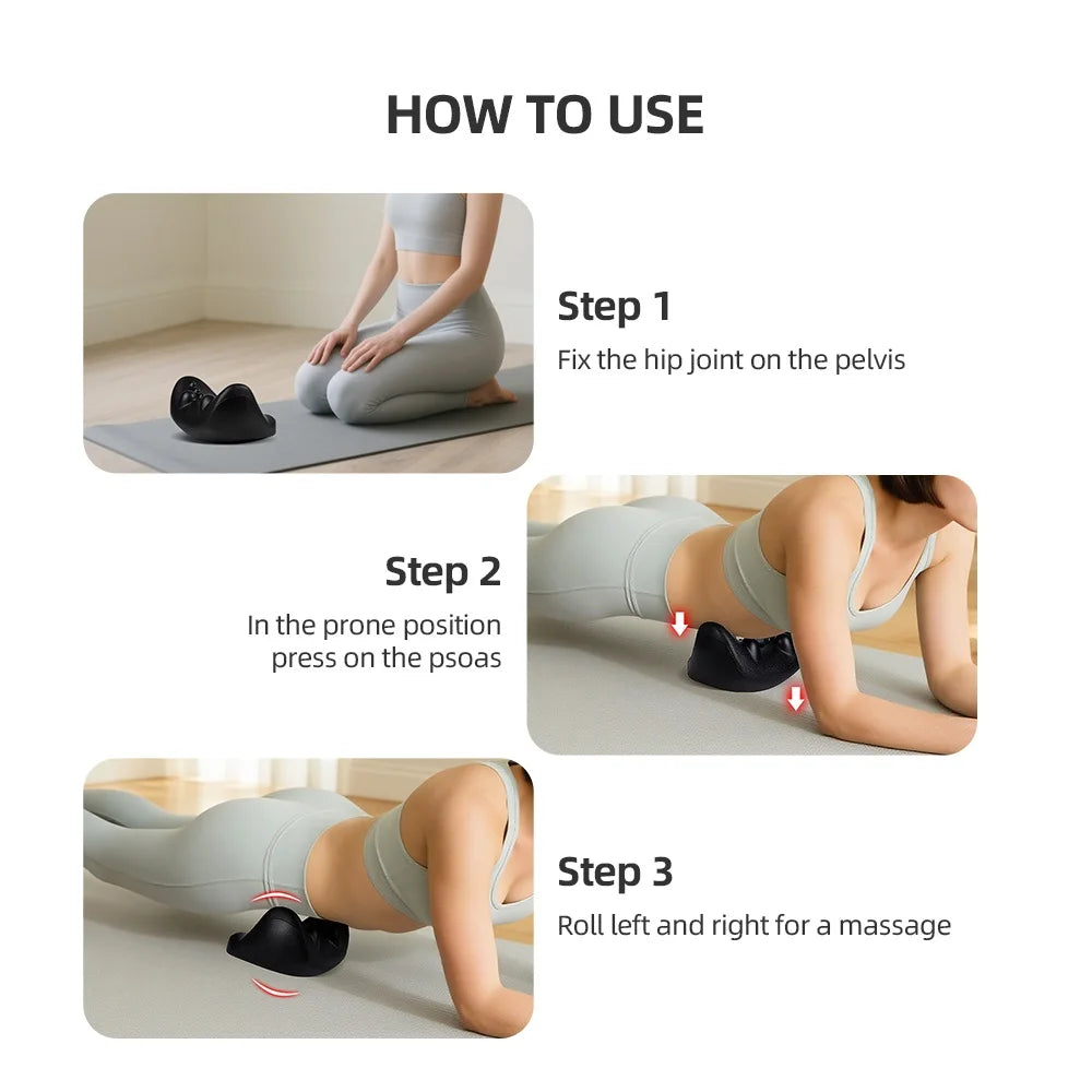 Iliopsoas Massage Pillow Shoulder Neck Traction Pillow Pelvic Muscle Massager Lumbar Relaxation Yoga Pilates Support Pillow