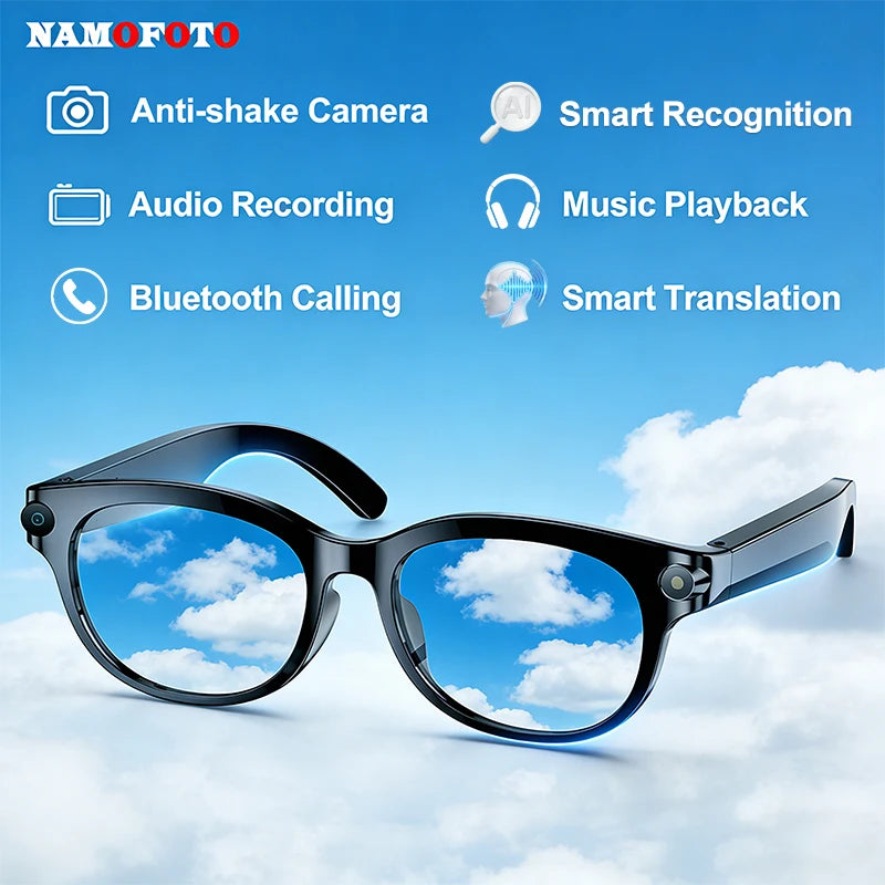 New Al Smart Glasses HD Camera Video Record Voice Translation Photo Recognition WIFI Transmission BT Call Smart Glasses
