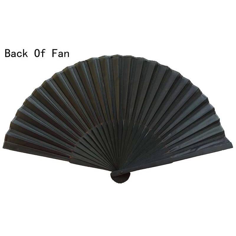 Vintage Black Folding Hand Fan
