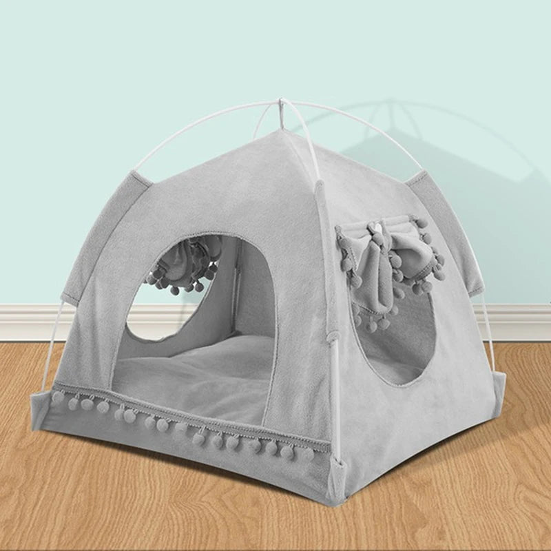 Sweet Princess Cat Bed Foldable Cats Tent Dog House Bed Kitten Dog Basket Beds Cute Cat Houses Home Cushion Pet Kennel Products