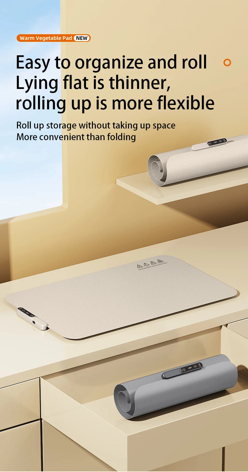 HOMEFISH Multifunctional Silicone Warming Board Home Easy Store Foldable Waterproof Oil Resistant Insulated for Hot Meals