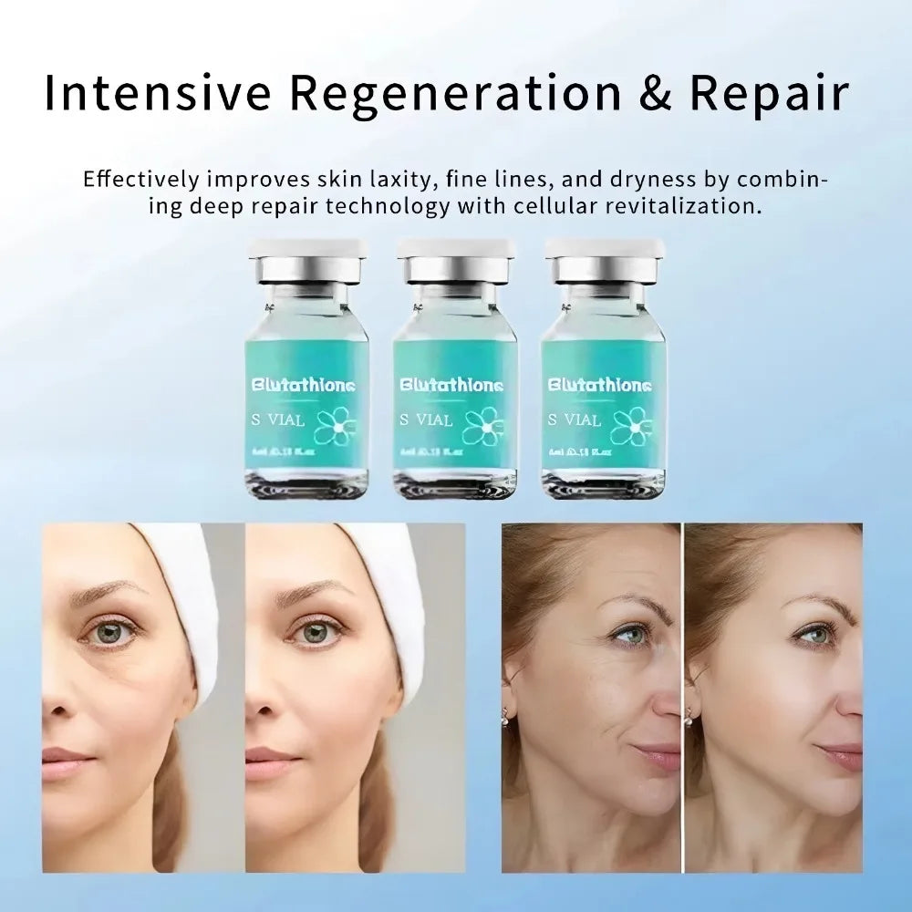 Glutathione Ampoule Essence 4ml×5 - Deep Moisturizing Facial Serum for Brightening & Firmness