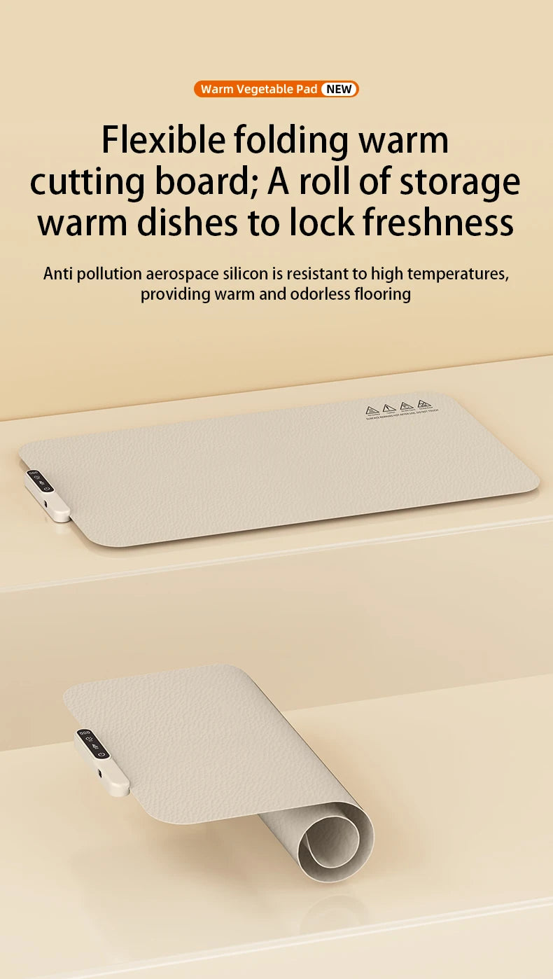 HOMEFISH Multifunctional Silicone Warming Board Home Easy Store Foldable Waterproof Oil Resistant Insulated for Hot Meals