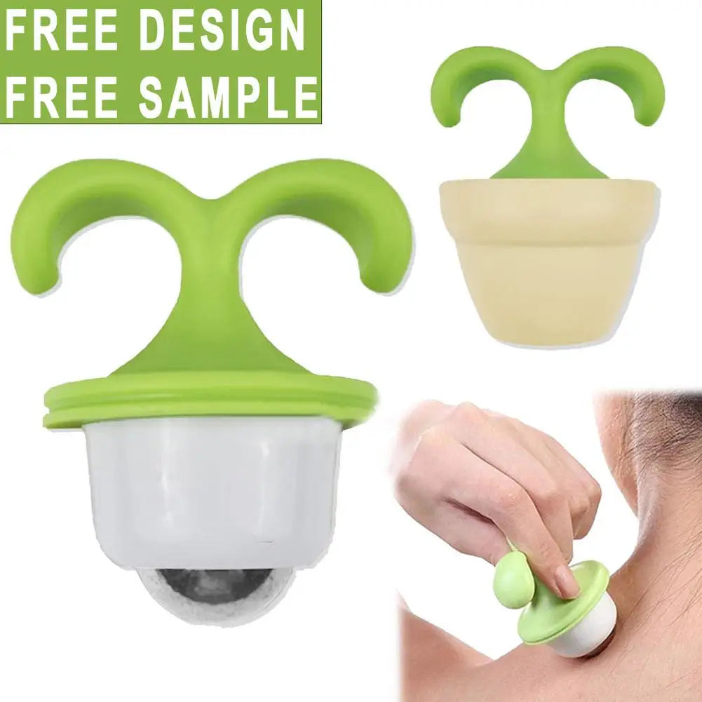 Cervical Lymphatic Ice Massager Cute Potted Plant Roller Ball Eye Soothing Magic Tool Handheld Relaxing Massager Ice Eye Massage