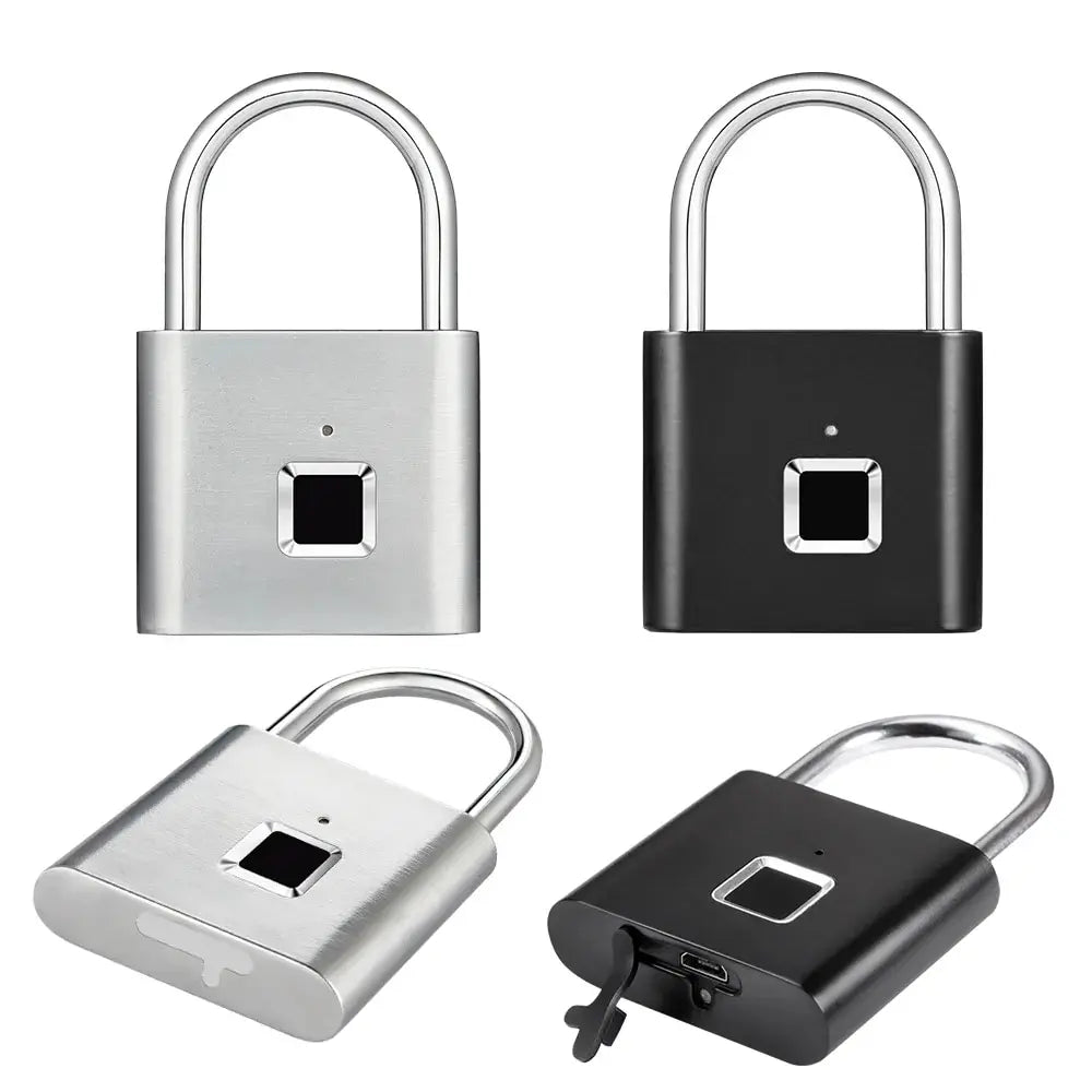 KERUI Keyless USB Charging Fingerprint Smart Lock Waterproof Unlock Portable Lock Anti-theft Security Door Lock Padlock Electric