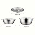 3PCS/1Set Vegetable Slicer, Stainless Steel Slicer, Potato Slicer, Vegetable Washing Basin, Drain Basket, Multifunctional