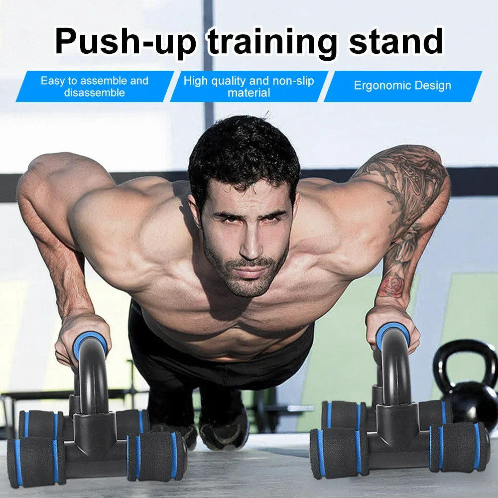 U-Shaped Push-Up Bars with Anti-Slip Foam Grip