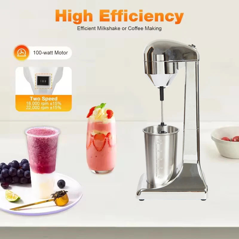Double Head Electric Milk Frother Vertical Milk Foam Machine Coffee Drink Mixer for Home Bar Electric Milkshake Machine 220V EU