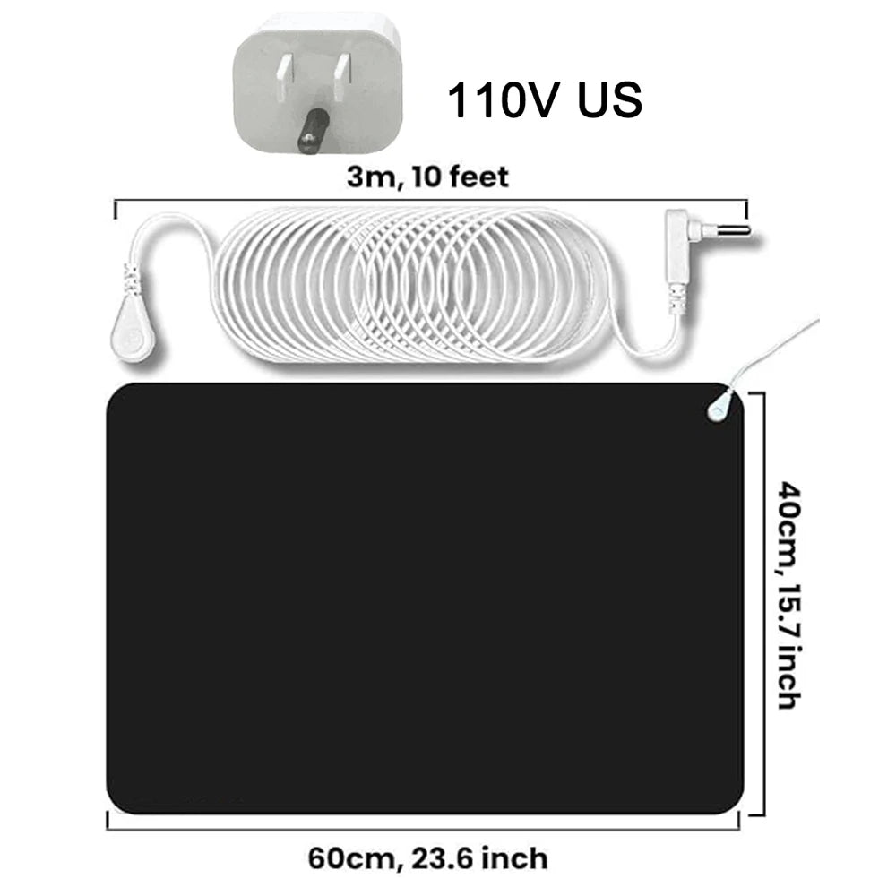 60*40cm Grounding Pad With 10 Feet Ground Wire Sleep Mat Desk Mat for Better Sleep Reduce Pain Better Healthy Yoga Massage Mat