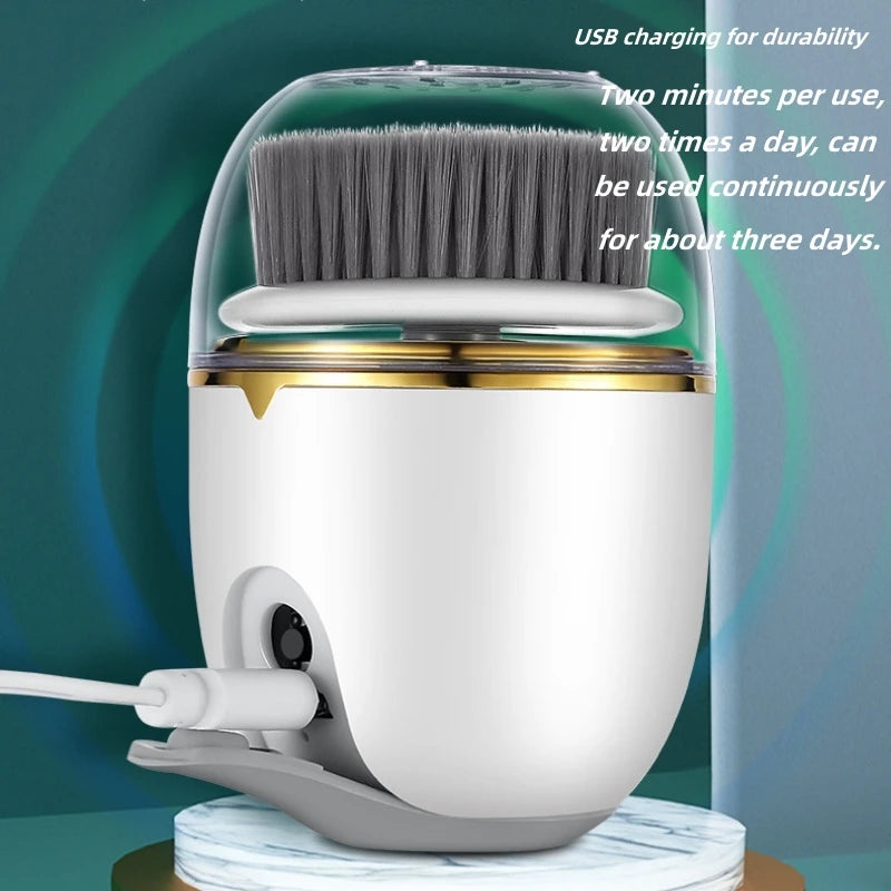 New Electric Facial Cleanser, Electric Charging Waterproof Cleansing And Beauty Instrument, Multi-functional Face Wash Brush
