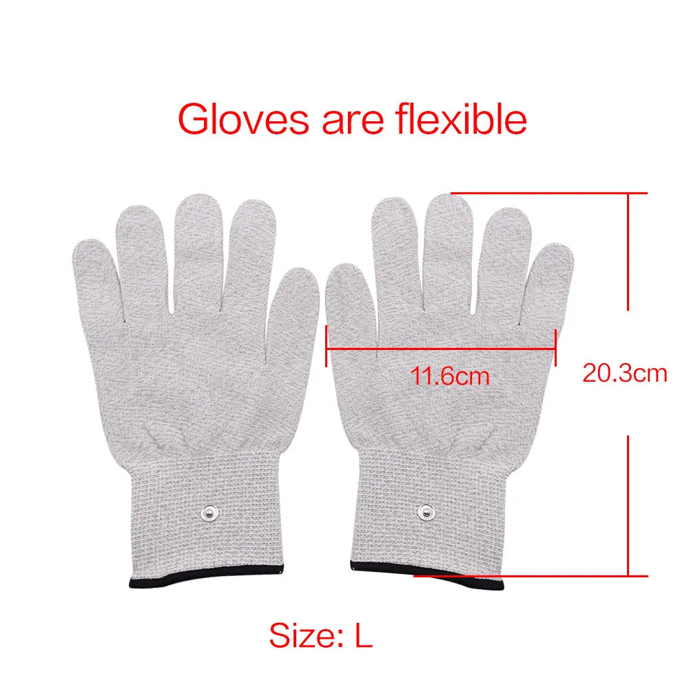 TENS EMS Electrode Electric Massager Accessories Glove Sock Bracer Slipper Cable Conductive Silver Fiber for Body Massage Pads