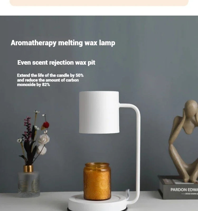 Candle Warmer Lamp with Timer Dimmable Light Scented Wax Melter Simple Table Lamp for Bedroom Home Office Decor