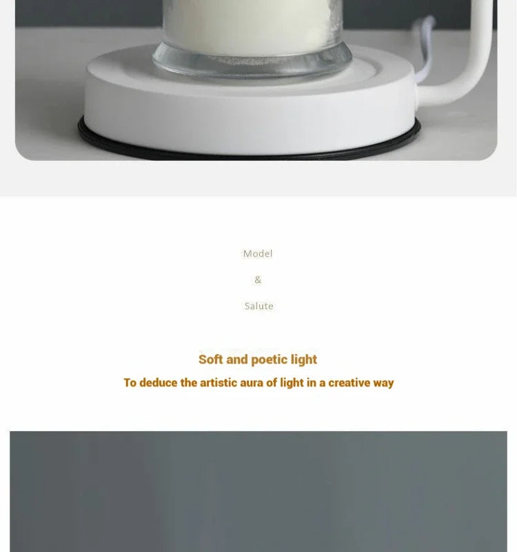 Candle Warmer Lamp with Timer Dimmable Light Scented Wax Melter Simple Table Lamp for Bedroom Home Office Decor