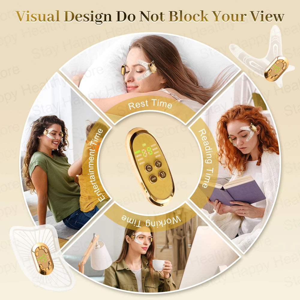 EMS Eye Face Massager Microcurrent Eye Care Device Facial Lifting Massage Reduce Dark Circles Eye Swelling Anti-Wrinkle