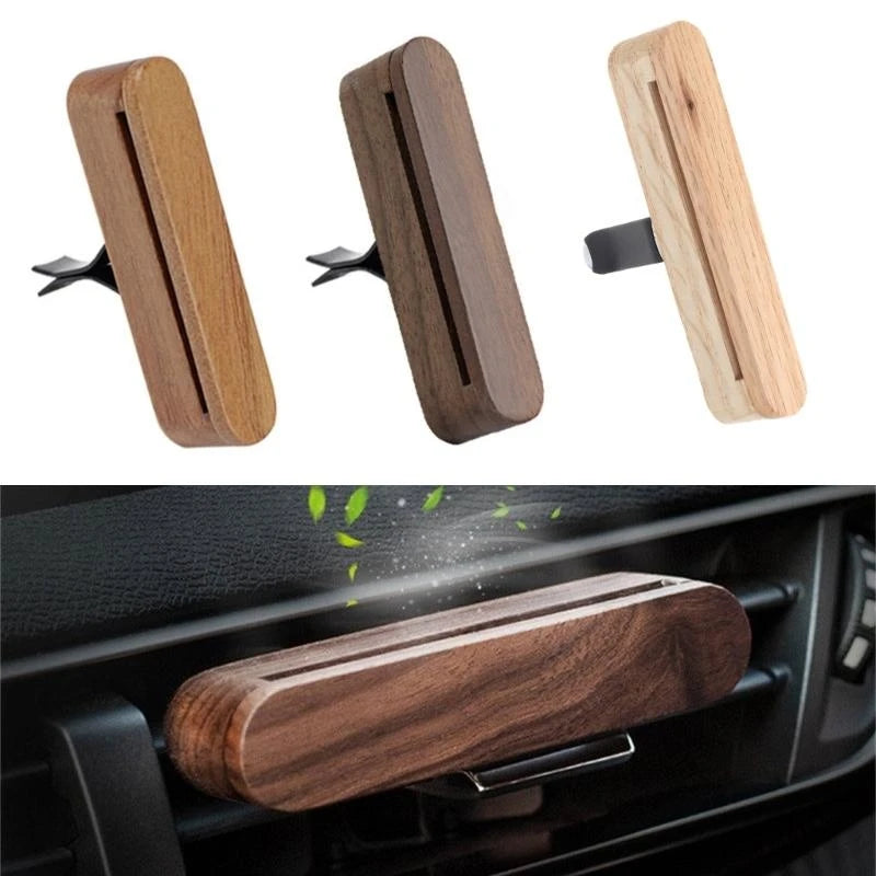 Wood  Car Air Freshener Vent Clips Long Lasting Essential Oil Diffuser Upgrades for A Luxurious Driving Experience D7YA