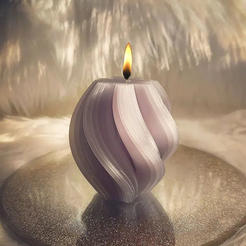 3D Geometric Wave Candle Mold