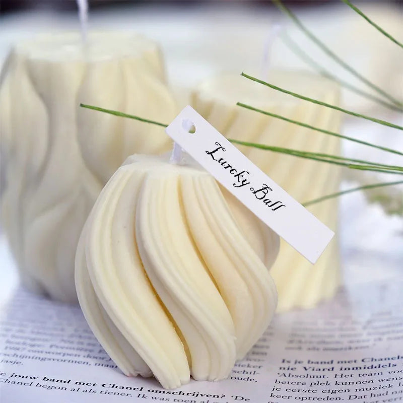 3D Geometric Wave Candle Mold