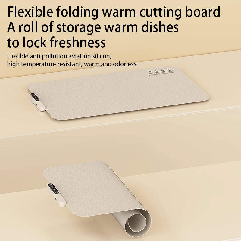 HOMEFISH Multifunctional Silicone Warming Board Home Easy Store Foldable Waterproof Oil Resistant Insulated for Hot Meals