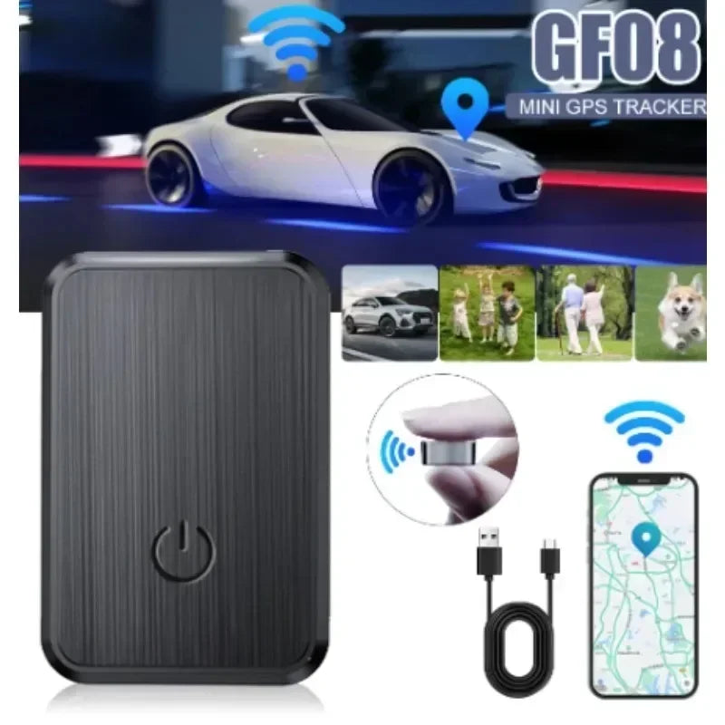 Mini GF08 GPS Car Tracker,Real-time Tracker, Anti-Theft, Anti-lost Key,Pet Locator,Strong Magnetic Mount SlM, Message Positioner