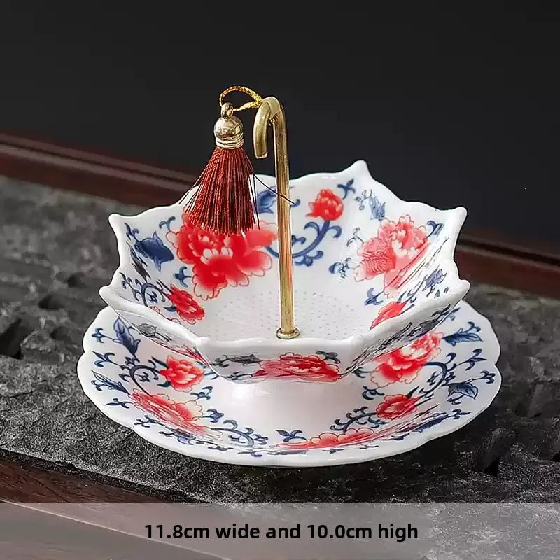 China Umbrella Tea Strainers Tea Infusers Ceramic Tea Filter Screen Teas Ceremony Accessories Teas Table Decorations Ornaments