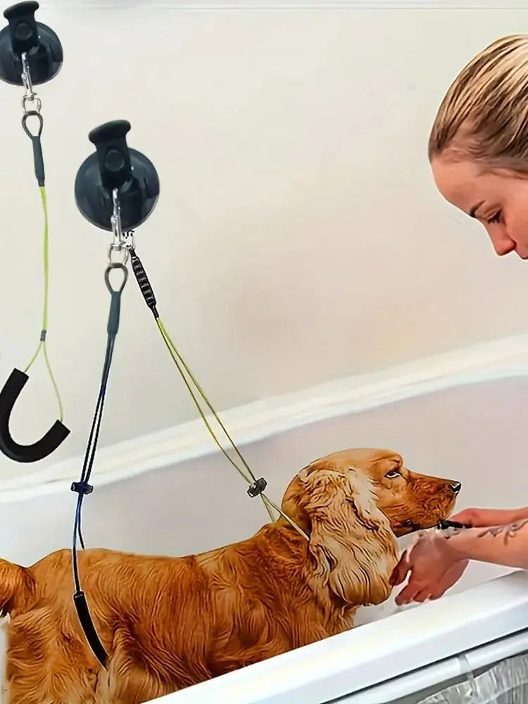1Pc Pet Bathing Fixed Suction Cup Dog Grooming Table Hanging Rope Pet Cleaning Fixed Traction Rope S003881