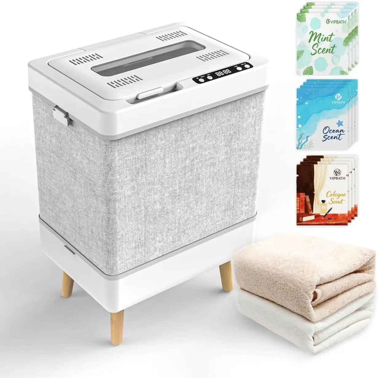 35L Towel Warmer Gift Set – Family-Sized Foldable Design with Window, Dual Safety Shut-Off for Overheat & Tip-Over,Free Shipping