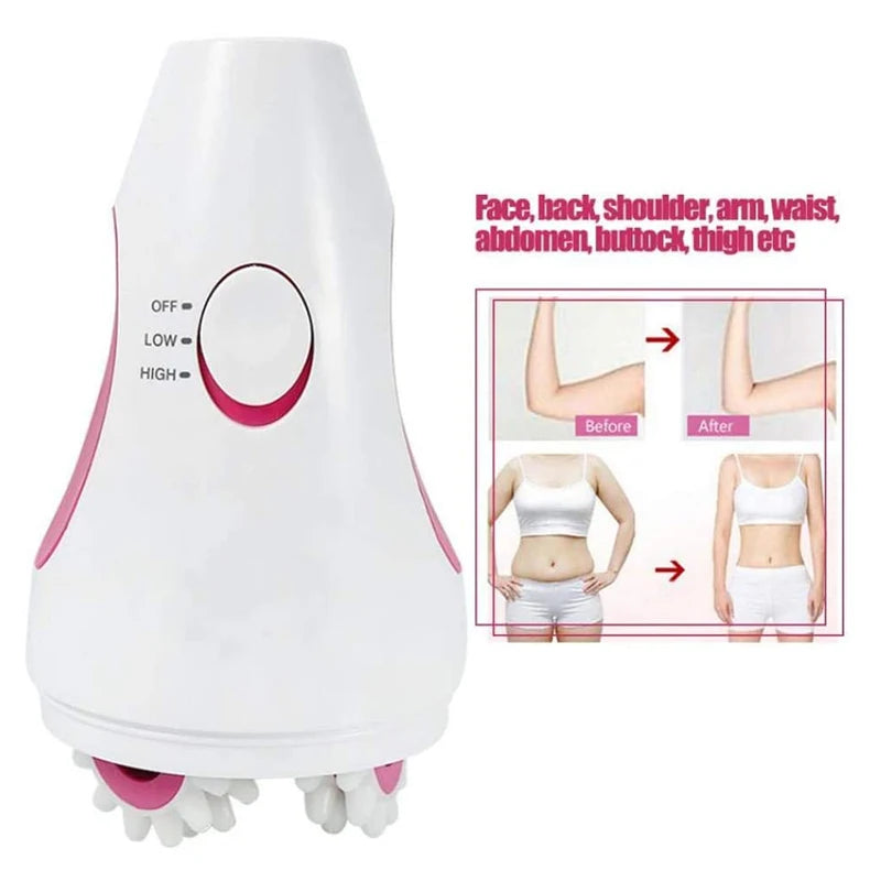 Massage Roller Lose Weight Machine Abdominal Exercise Handle-held Infrared 3D Electric Massager Full Body Relax Slimming Tool