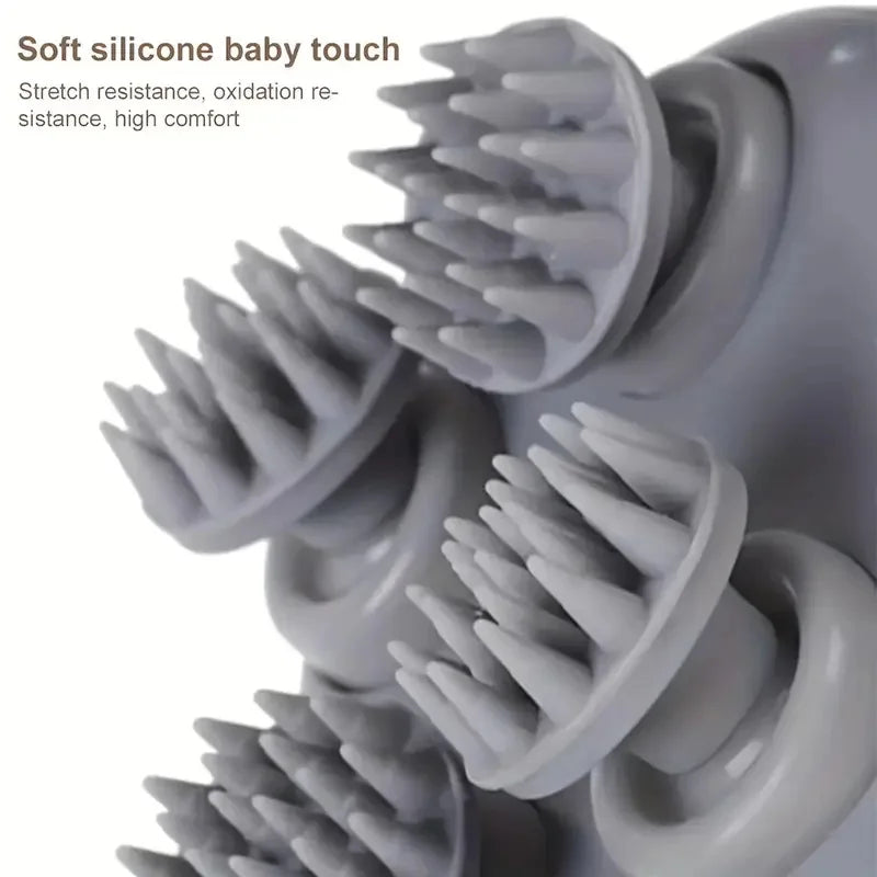 USB charging handheld multifunctional head kneading massager, 3-speed adjustment, mimicking human finger massage