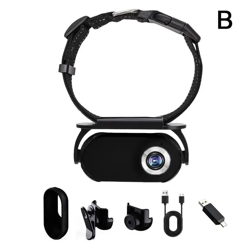Pet Collar Camera Outdoor No WiFi Needed Cat Collar Action Camera 170 Lens Video Recording Camera Dog Wide Mini Ang A1J7