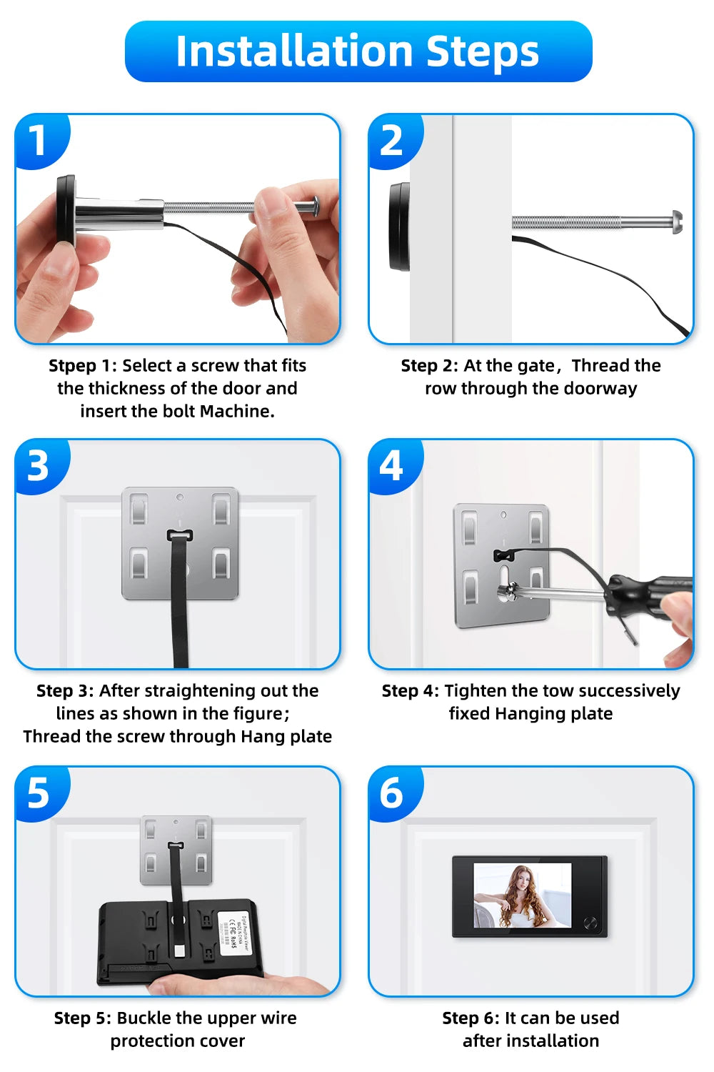 3.5-Inch Digital Door Peephole Camera with HD LCD Screen