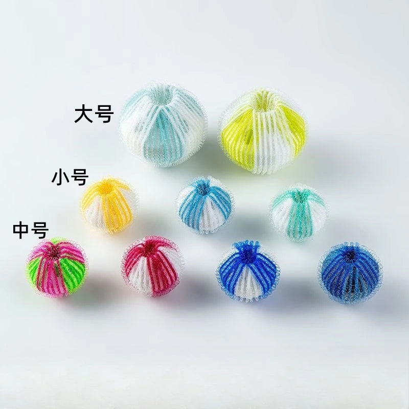 Two Tone Nylon Laundry Ball Drum Hair Removal Anti Entanglement Washing Machine Hair Sticking Cleaning Clothes Medium-sized Ball