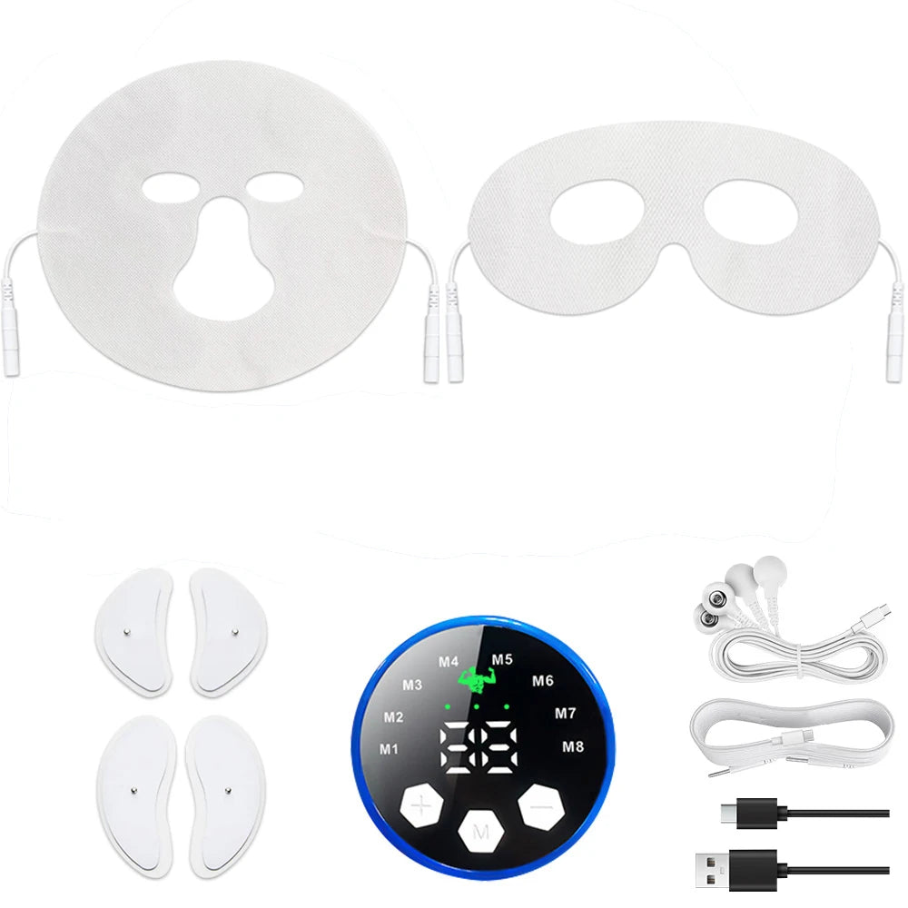 EMS Facial Lifting Massager Current Muscle Stimulator Eye Face Anti Wrinkle, Beauty Machine Skin Tightening Face Skin Care