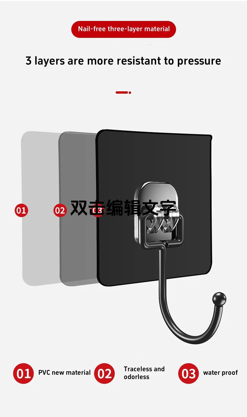 Heavy Duty Waterproof Adhesive Wall Hooks