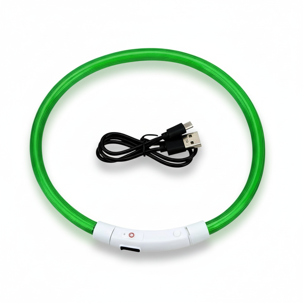 USB Rechargeable LED Glowing Collar for Pets