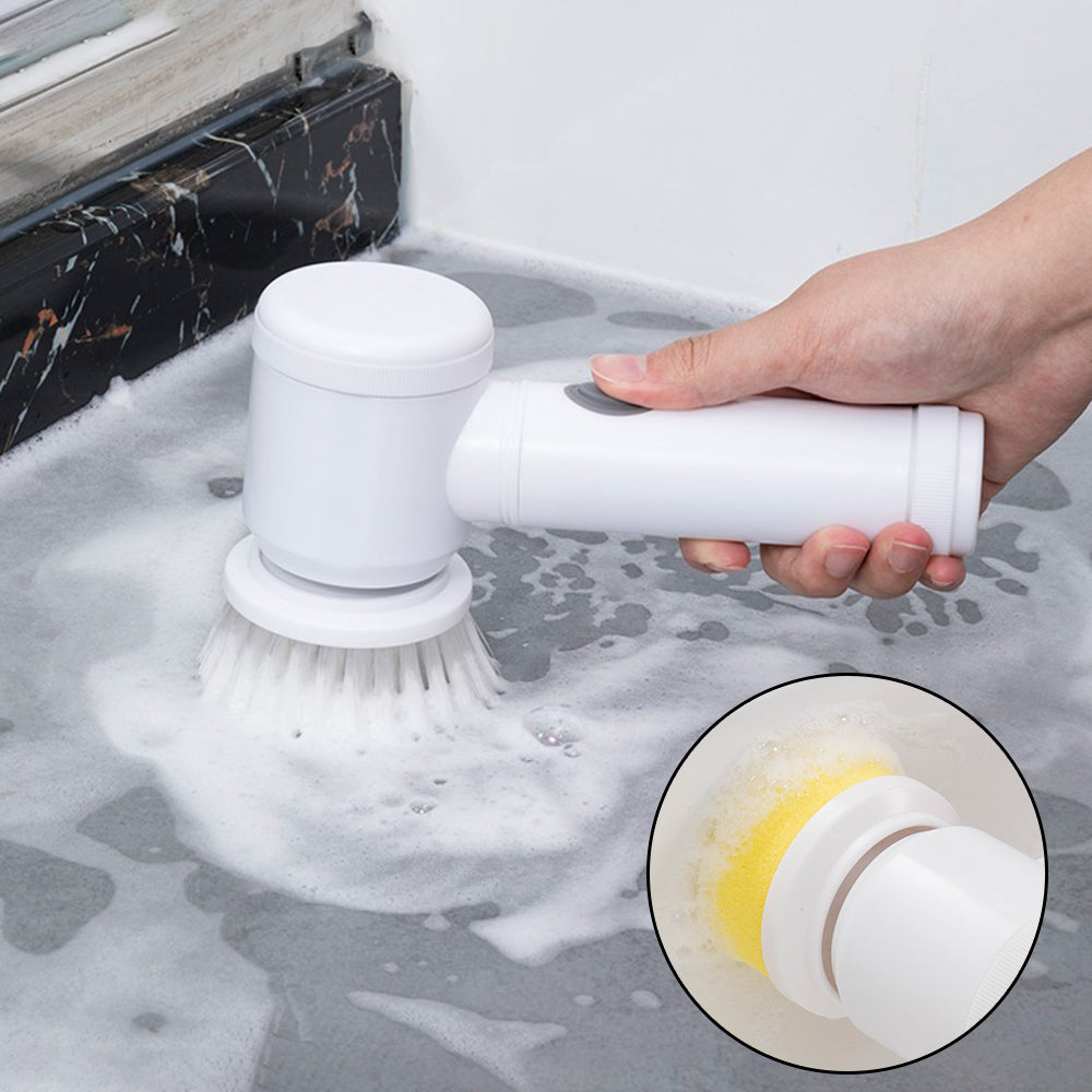 Bathtub Brush USB Type Kitchen Cleaning Tool Handheld Bathroom Wash Brush 5-in-1 Cleaner Sink Electric Cleaning Brush